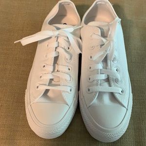 Converse all white all stars sneakers